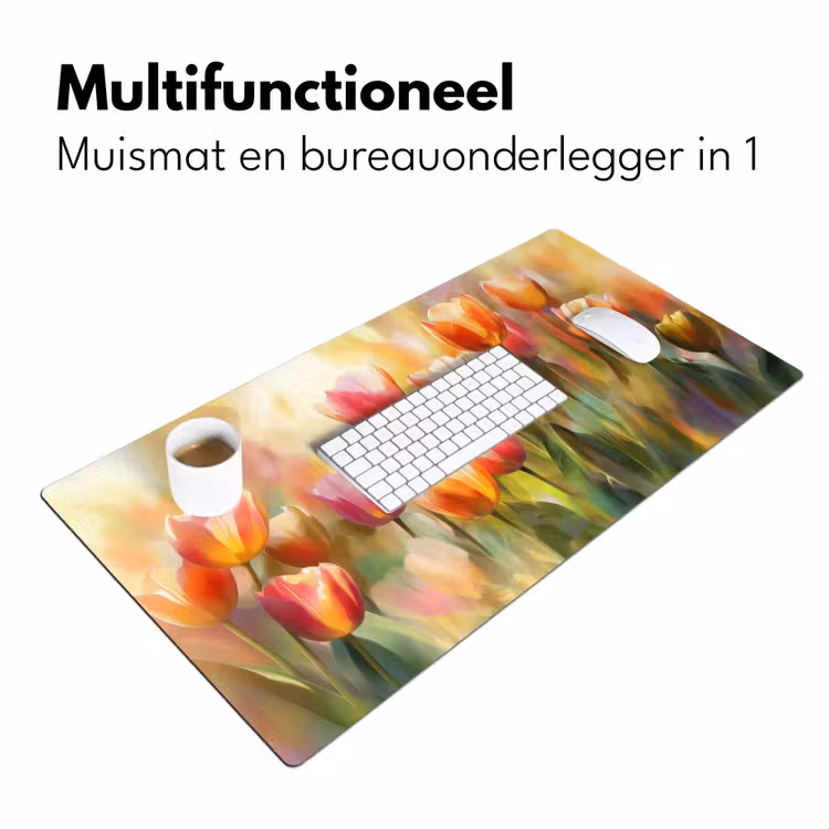 Bureau onderlegger - Tulpen - Sprookjesachtig - Kleurrijk — 6