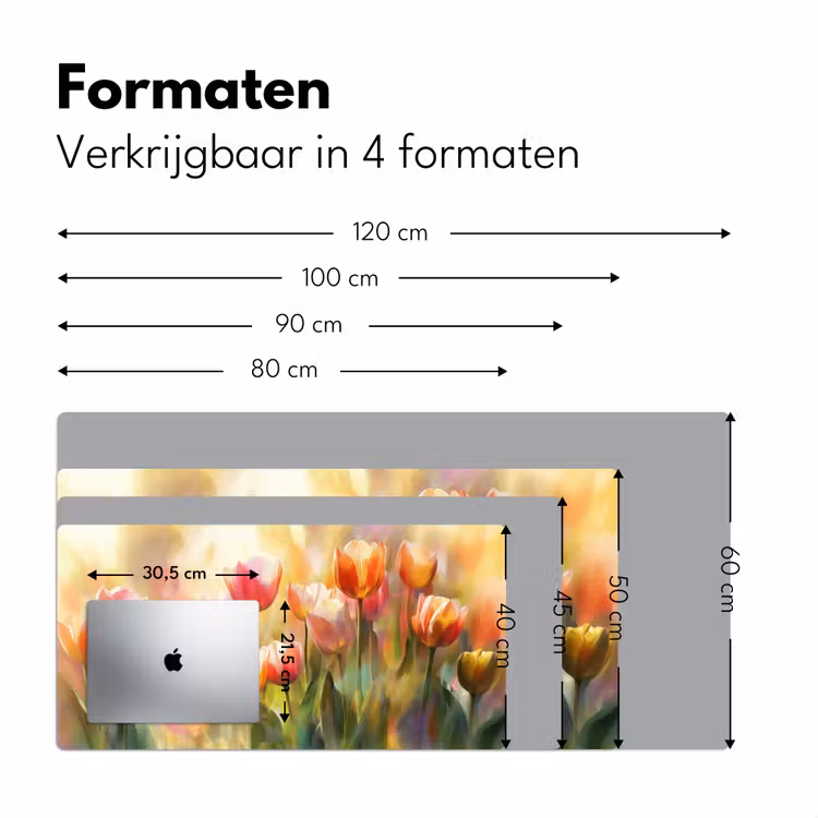Bureau onderlegger - Tulpen - Sprookjesachtig - Kleurrijk — 7