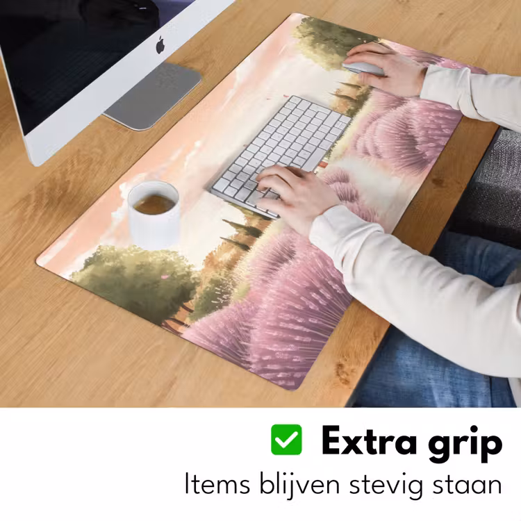 Bureau onderlegger - Lavendelveld - Huis - Paars — 5