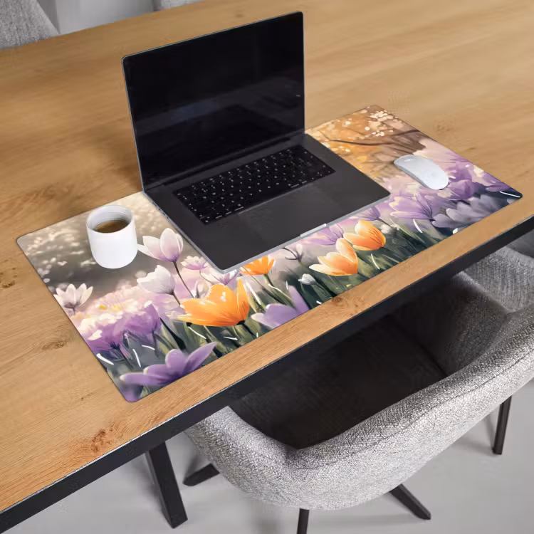 Bureau onderlegger - Viooltjes - bij - Zonlicht — 2