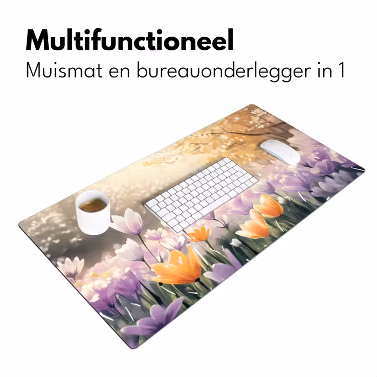 Bureau onderlegger - Viooltjes - bij - Zonlicht — 6