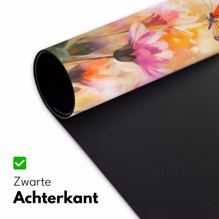 Bureau onderlegger - Vlinders - Oranje - Bloemen — 4