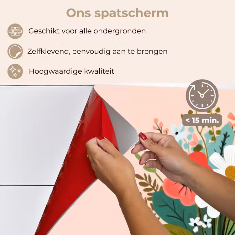 Spatscherm keuken - Boeket - Strikje - Kaartje - Quote — 4