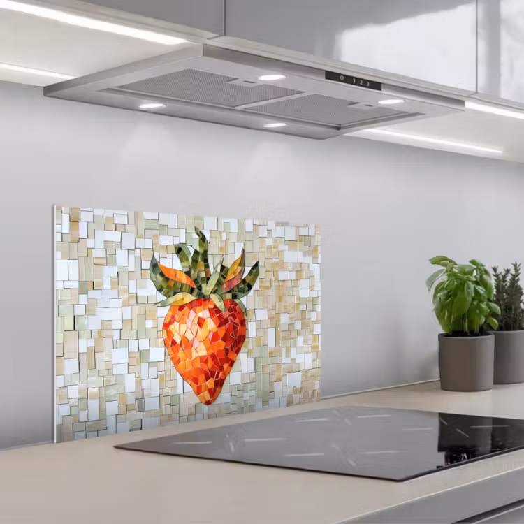 Spatscherm keuken - Aardbei - Rood - Mozaïek - Fruit — 5