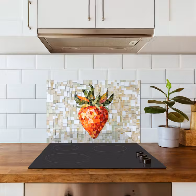 Spatscherm keuken - Aardbei - Rood - Mozaïek - Fruit — 6