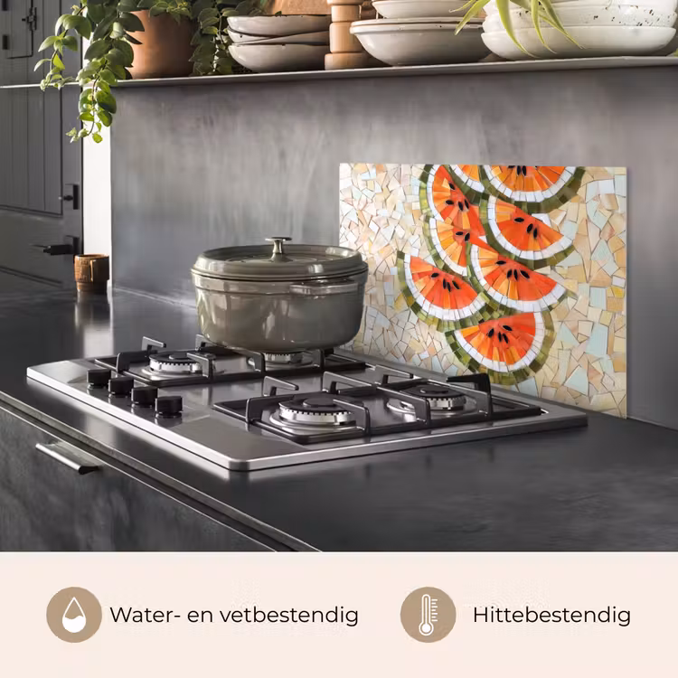 Spatscherm keuken - Mozaïek - Watermeloen - Rood - Pitten — 7
