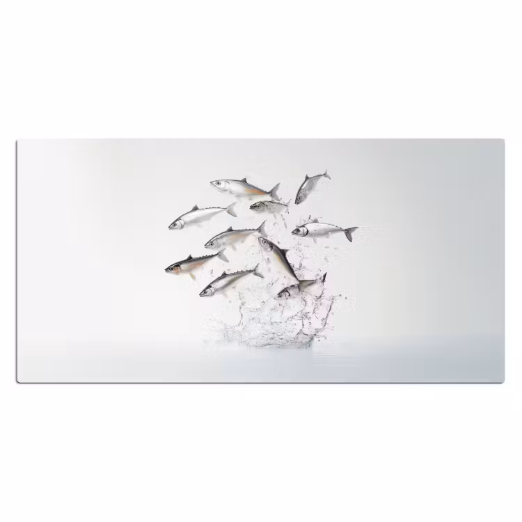 Bureau onderlegger - Vissen - Water - Wit — 1