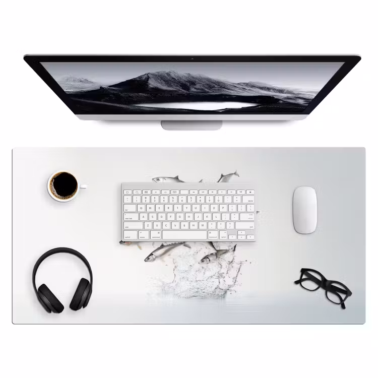 Bureau onderlegger - Vissen - Water - Wit — 3