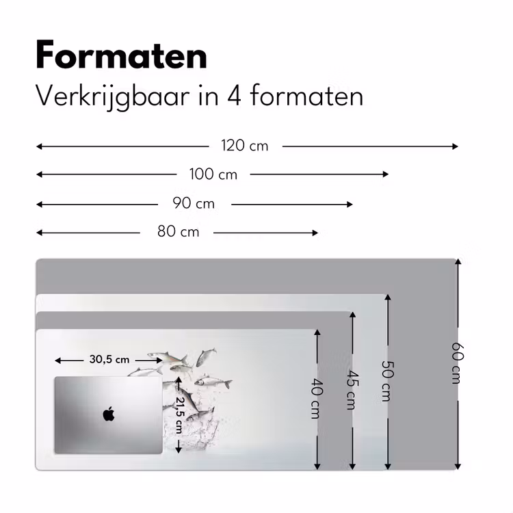 Bureau onderlegger - Vissen - Water - Wit — 7
