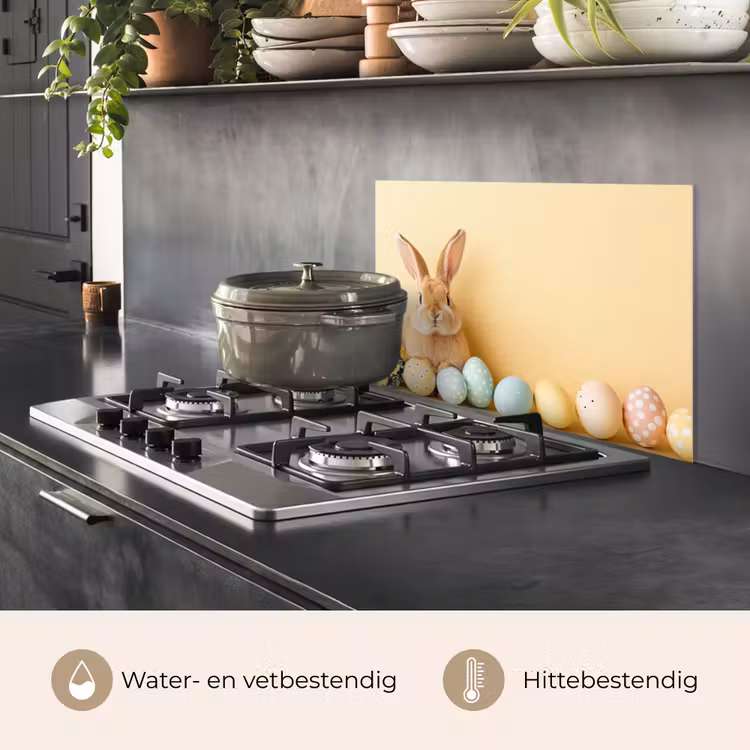 Spatscherm keuken - Eieren - Konijn - Pasteltinten — 7