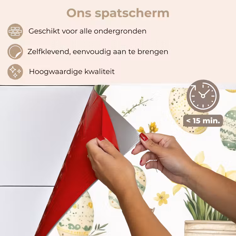 Spatscherm keuken - Gieter - Bloemen - Eieren — 4
