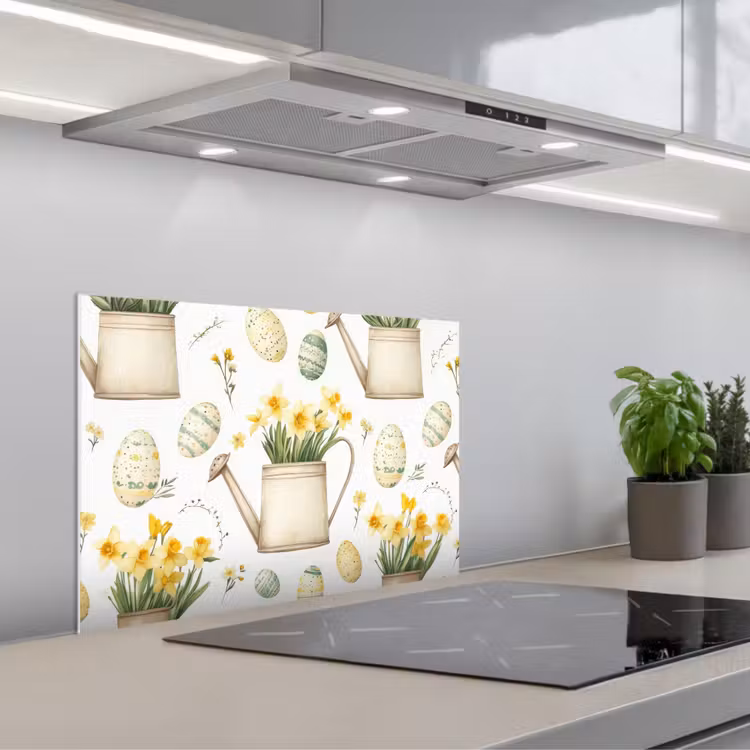 Spatscherm keuken - Gieter - Bloemen - Eieren — 5