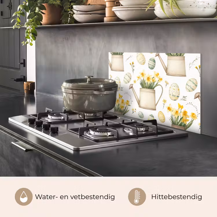 Spatscherm keuken - Gieter - Bloemen - Eieren — 7