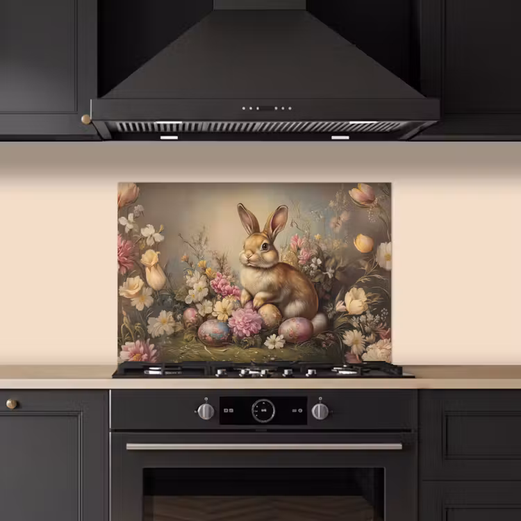Spatscherm keuken - Haas - Stilleven - Bloemen — 2