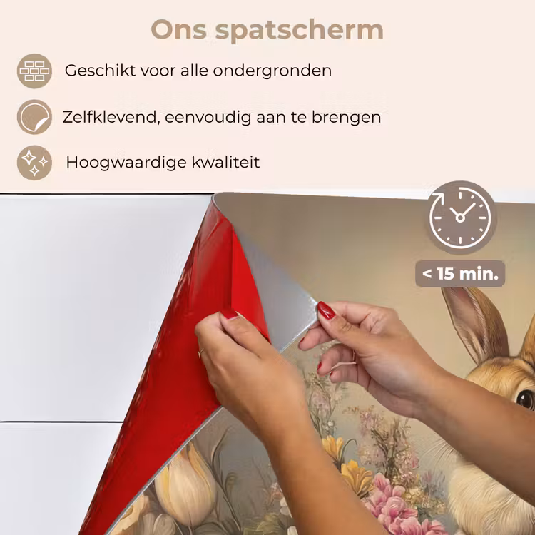 Spatscherm keuken - Haas - Stilleven - Bloemen — 4