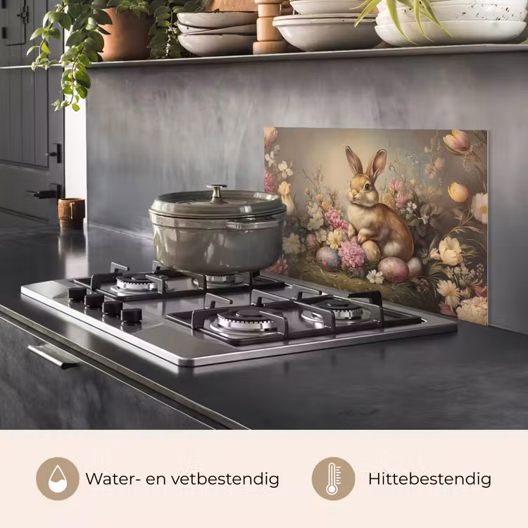 Spatscherm keuken - Haas - Stilleven - Bloemen — 7