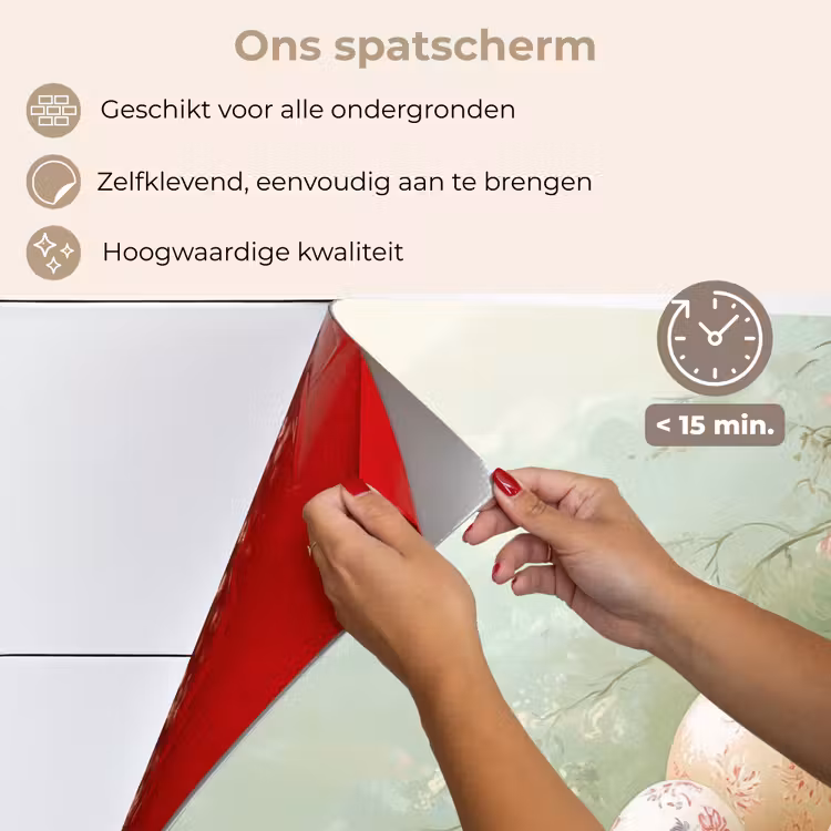 Spatscherm keuken - Paaseieren - Pasteltinten - Bloemen — 4