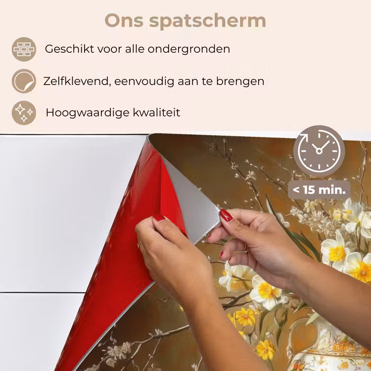 Spatscherm keuken - Paaseieren - Stilleven - Vaas — 4