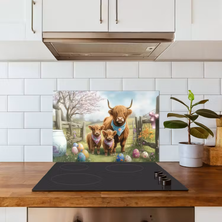 Spatscherm keuken - Schotsehooglanders - Paaseieren - Lente — 6