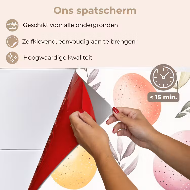Spatscherm keuken - Eieren - Kleurrijk - Patroon — 4