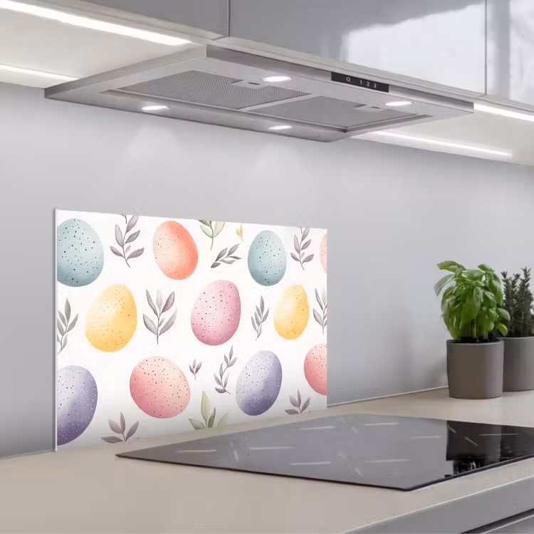 Spatscherm keuken - Eieren - Kleurrijk - Patroon — 5