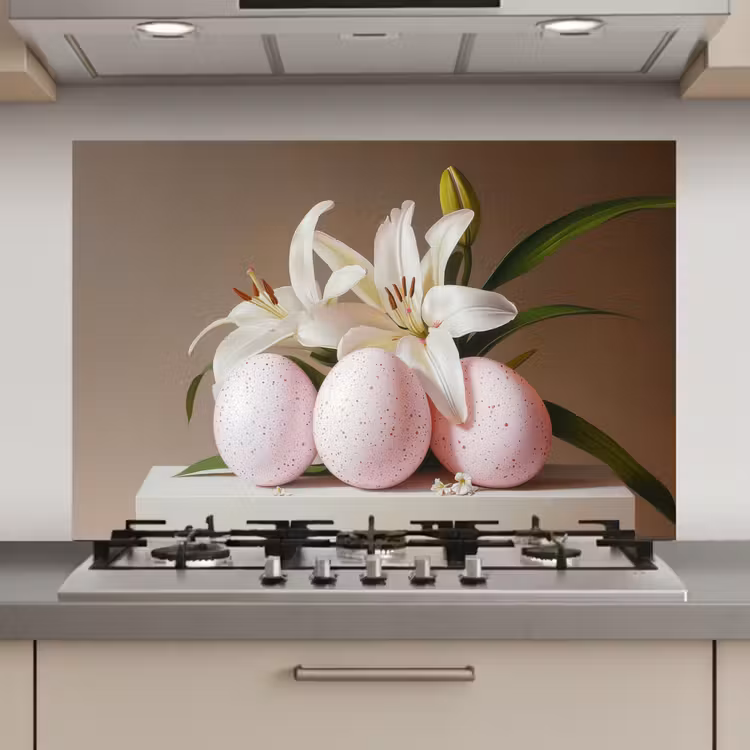 Spatscherm keuken - Lelies - Eieren - Pasen — 1