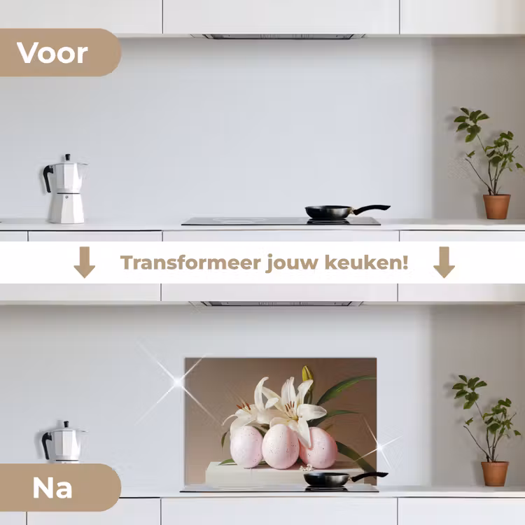 Spatscherm keuken - Lelies - Eieren - Pasen — 3