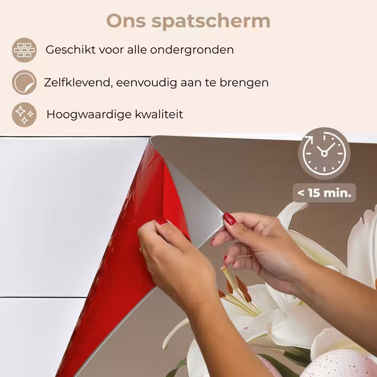 Spatscherm keuken - Lelies - Eieren - Pasen — 4
