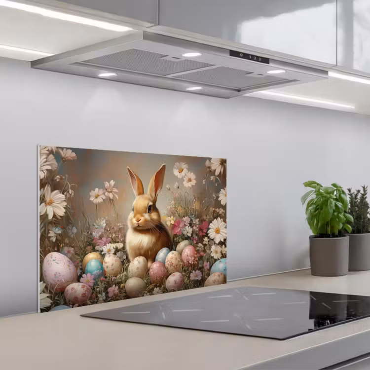 Spatscherm keuken - Paashaas - Lente - Paaseieren — 5
