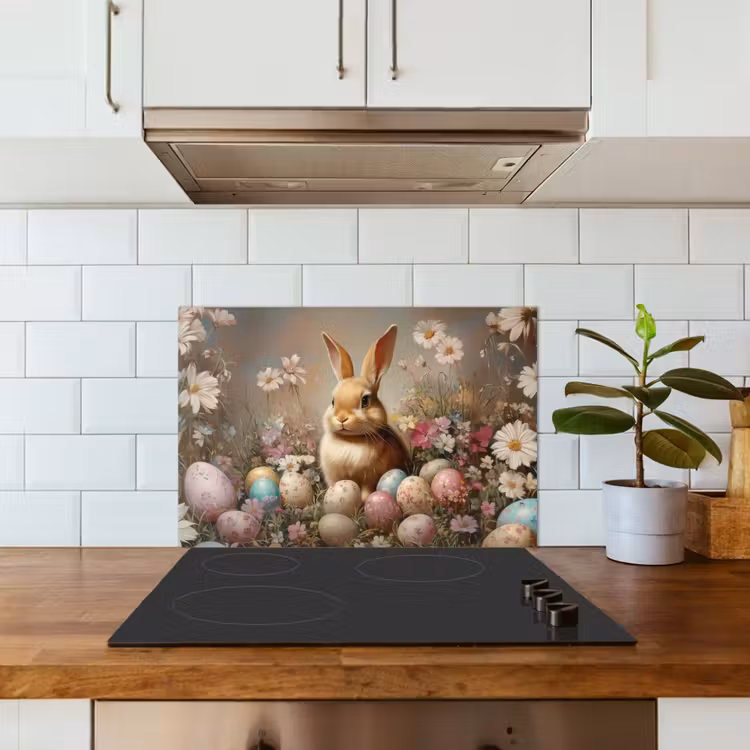 Spatscherm keuken - Paashaas - Lente - Paaseieren — 6