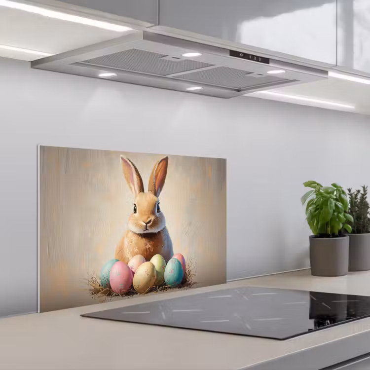 Spatscherm keuken - Paashaas - Pastel - Eieren — 5