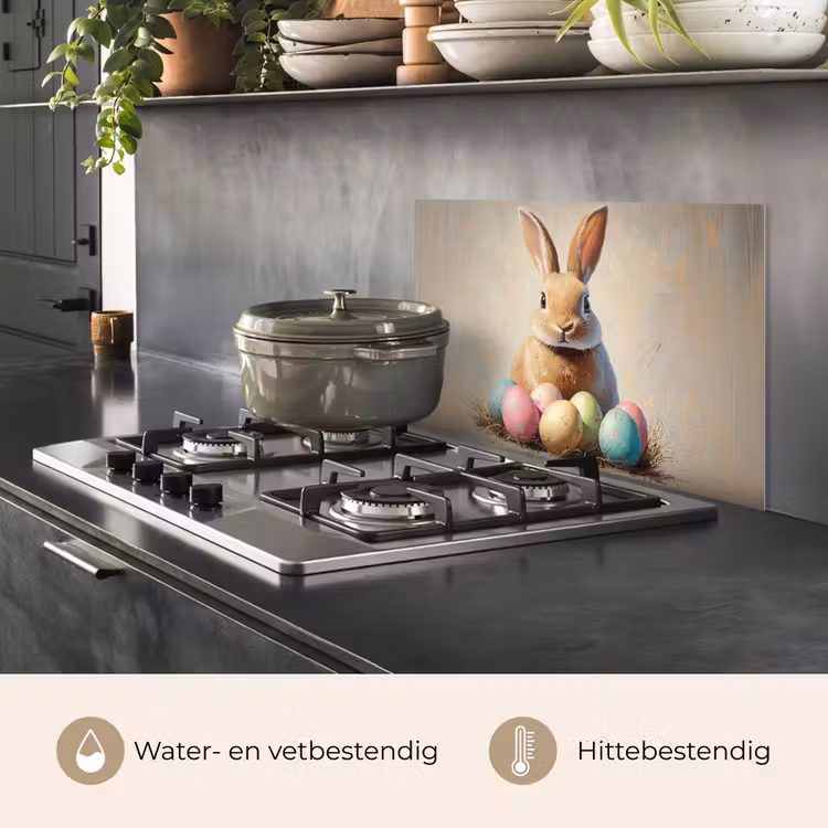 Spatscherm keuken - Paashaas - Pastel - Eieren — 7
