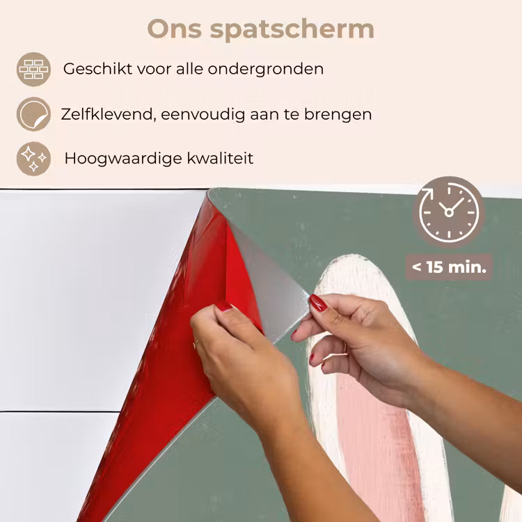 Spatscherm keuken - Hazen - Oren - Roze — 4