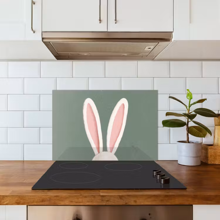 Spatscherm keuken - Hazen - Oren - Roze — 6