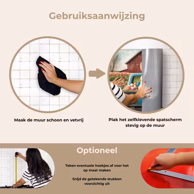 Spatscherm keuken - Konijn - Boerderij - Eieren — 8