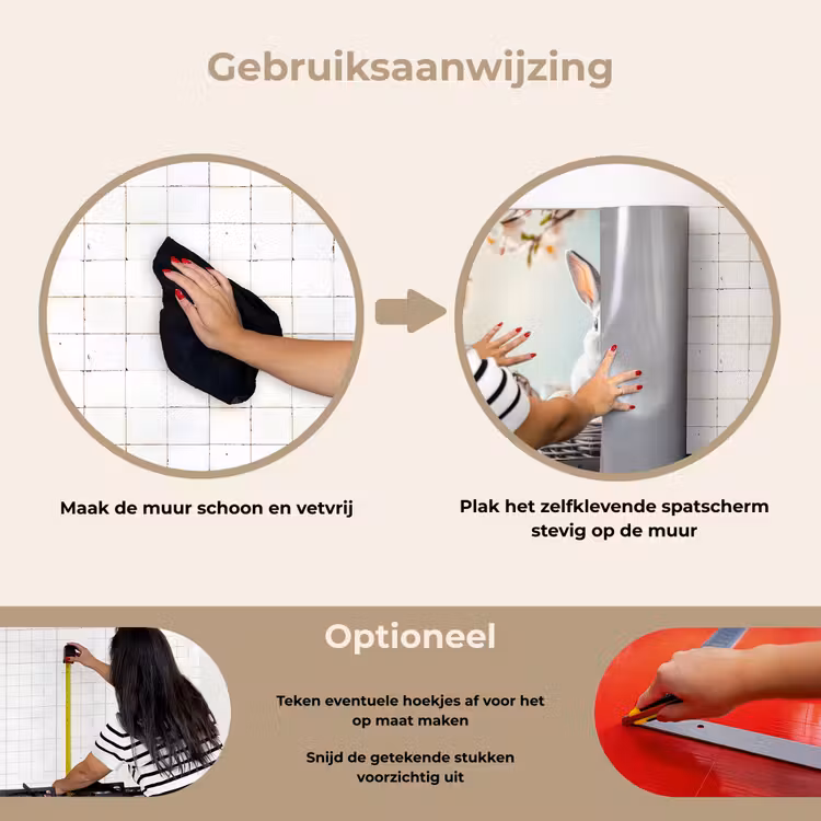 Spatscherm keuken - Konijn - Eieren - Mand — 8