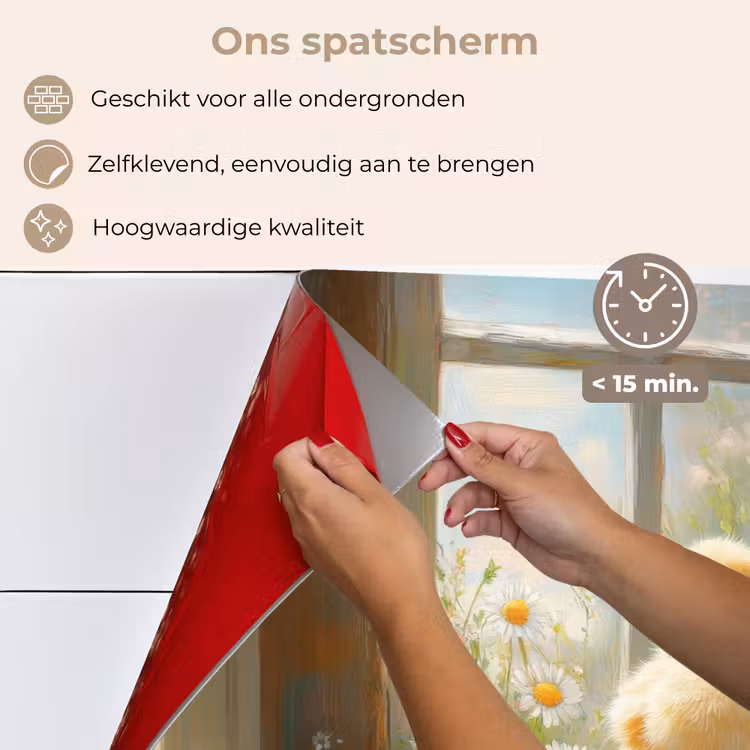 Spatscherm keuken - Kuiken - Raam - Paaseieren — 4