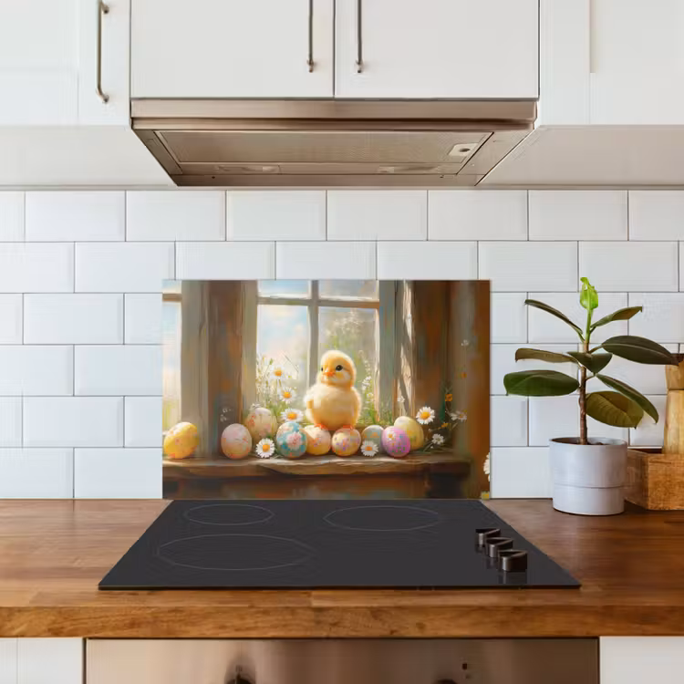 Spatscherm keuken - Kuiken - Raam - Paaseieren — 6