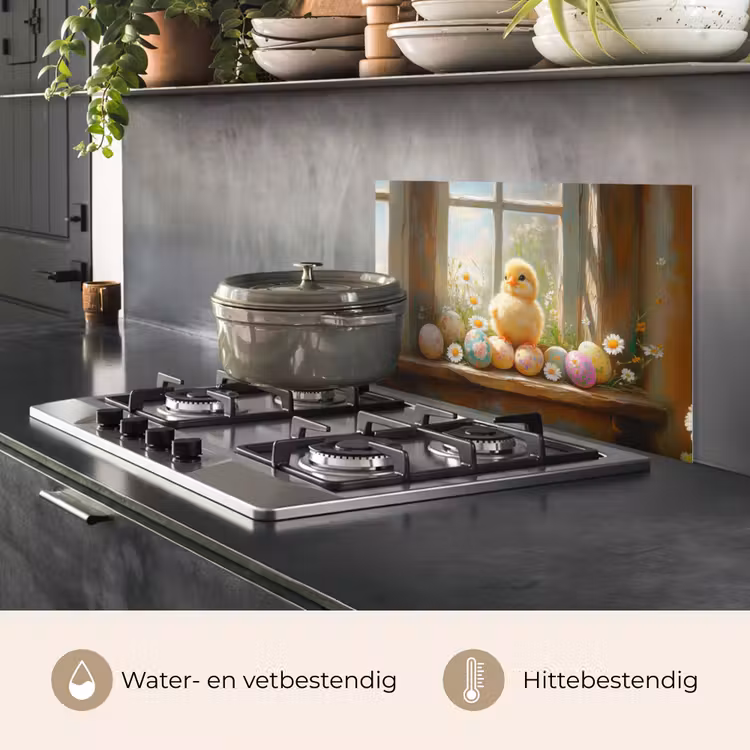 Spatscherm keuken - Kuiken - Raam - Paaseieren — 7