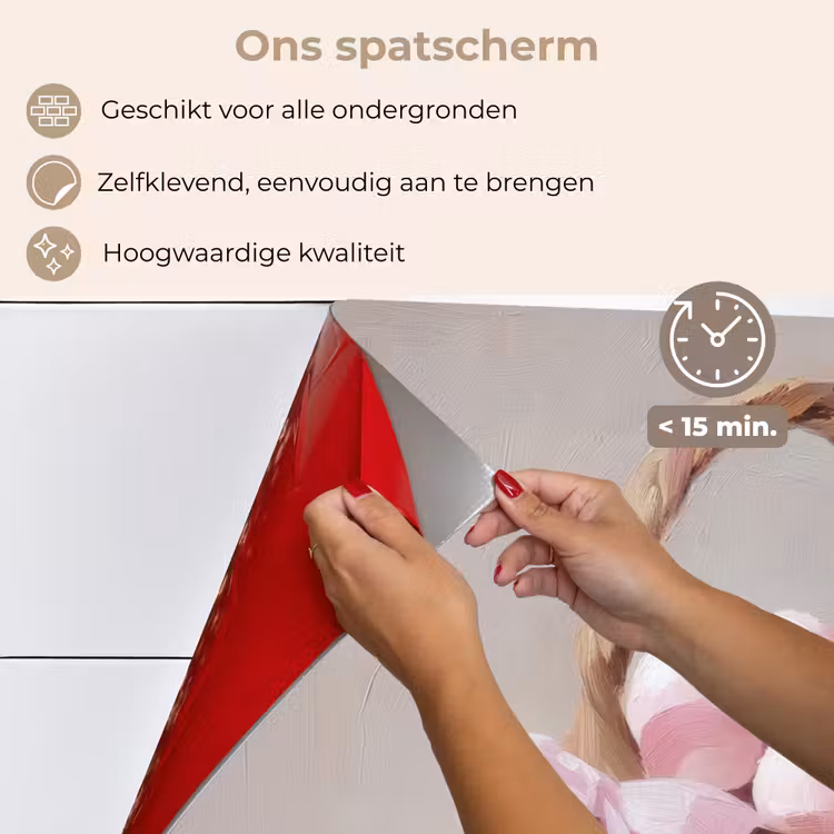 Spatscherm keuken - Mand - Eieren - Roze — 4