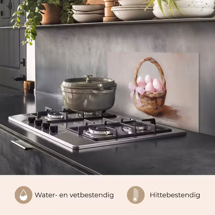 Spatscherm keuken - Mand - Eieren - Roze — 7