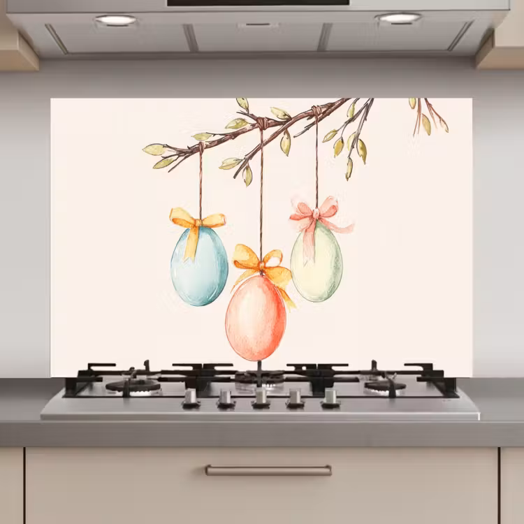 Spatscherm keuken - Paastak - Strikje - Eieren — 1