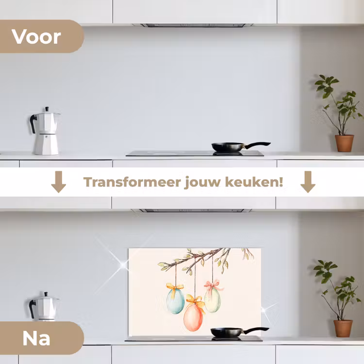 Spatscherm keuken - Paastak - Strikje - Eieren — 3