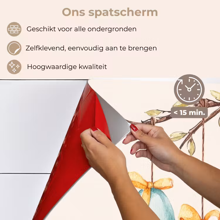 Spatscherm keuken - Paastak - Strikje - Eieren — 4