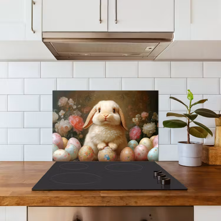 Spatscherm keuken - Konijn - Paaseieren - Stilleven — 6