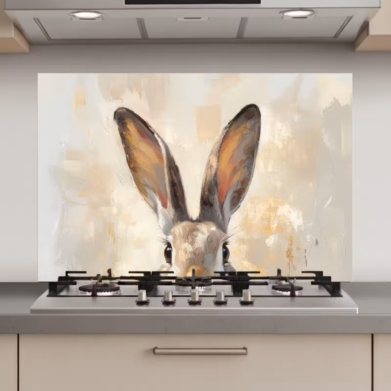 Spatscherm keuken - Haas - Oren - Bruin — 1