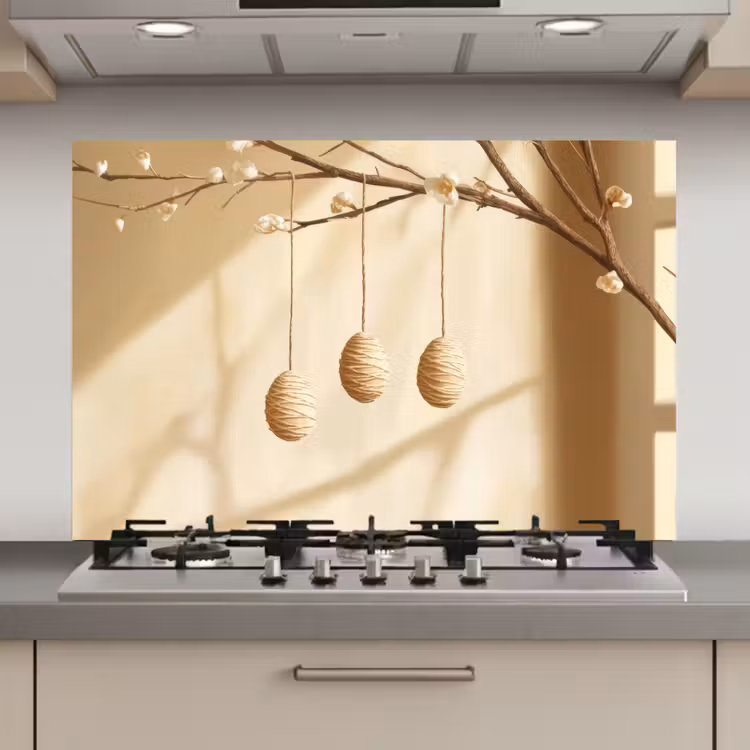 Spatscherm keuken - Beige - Paastak - Eieren — 1