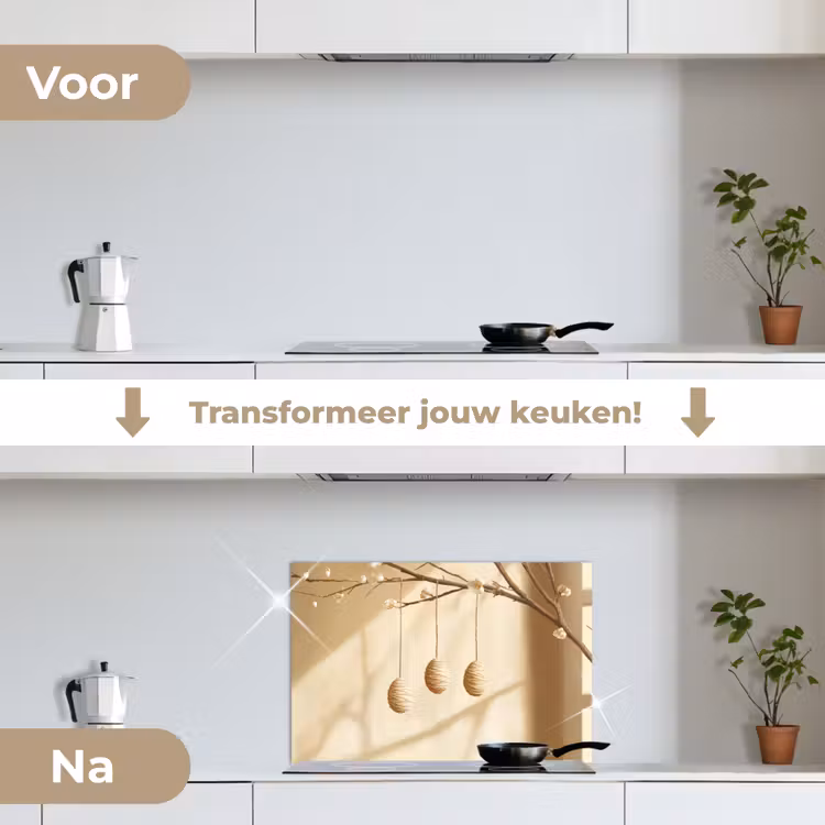Spatscherm keuken - Beige - Paastak - Eieren — 3