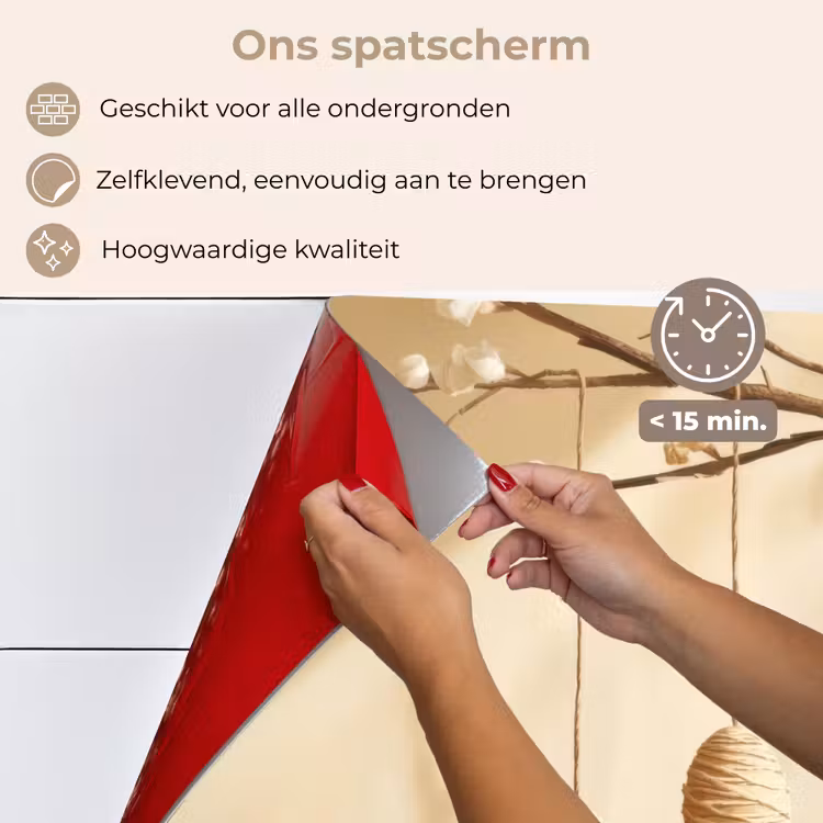 Spatscherm keuken - Beige - Paastak - Eieren — 4