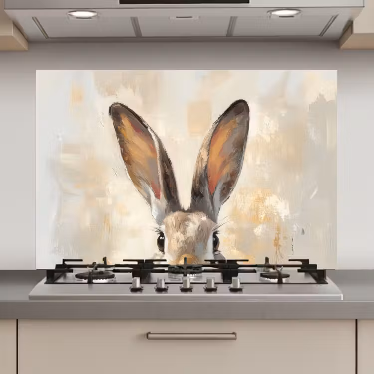 Spatscherm keuken - Haas - Oren - Bruin — 1